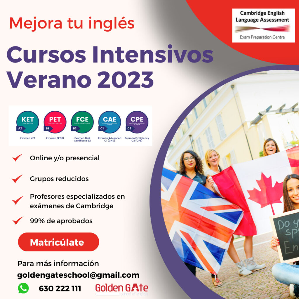 Cursos Intensivos Verano 2023 - Golden Gate Idiomas